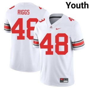 White College Football Youth Dalton Riggs Stitched #48 Buckeye Nation Jerseys 954720-129