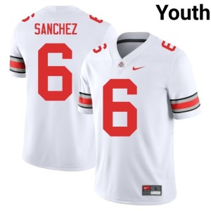 White Ohio State Devin Sanchez 2025 College Football Youth #6 Jerseys 683551-686