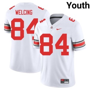 White The Ohio State College Football Youth Player Hunter Welcing #84 Jerseys 283557-611