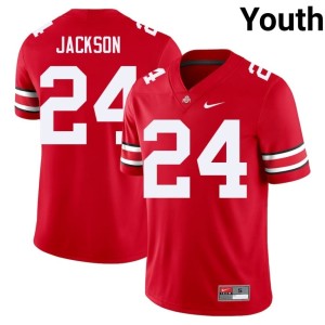 Scarlet OSU #24 Youth University Ja'Kobi Jackson College Football Jersey 830231-440