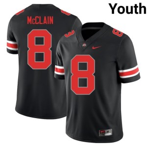 Blackout The Fighting Buckeyes College Football #8 Jaylen McClain Youth 2025 Jerseys 455102-805