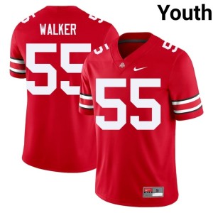 Scarlet College Football Buckeye Nation #55 NCAA John Walker Youth Jerseys 532719-474