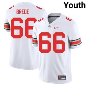 White #66 Youth College Football Landry Brede Ohio State NCAA Jersey 228112-550
