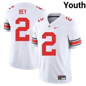 White #2 College Football OSU Alumni Legend Bey Youth Jerseys 365692-979