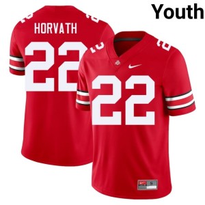 Scarlet College Football Les Horvath Stitched Youth The Buckeyes #22 Jerseys 105967-798