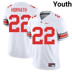 White College Football Embroidery #22 Ohio State Les Horvath Youth Jersey 928879-113