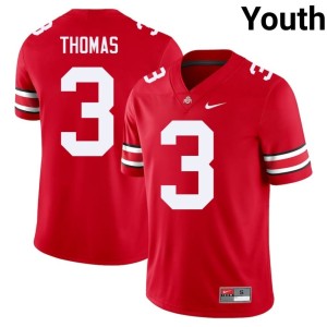 Scarlet #3 Ohio State Michael Thomas College Football Youth Stitched Jerseys 664062-299