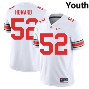 White The Fighting Buckeyes NCAA College Football Youth #52 Ty Howard Jerseys 988313-323